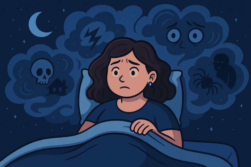 Why Scary Thoughts Show up at Night (And How to Calm Them)